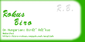 rokus biro business card